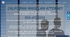 Desktop Screenshot of californiawagelawattorney.com
