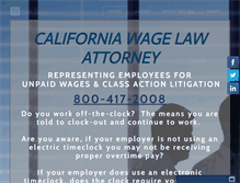 Tablet Screenshot of californiawagelawattorney.com